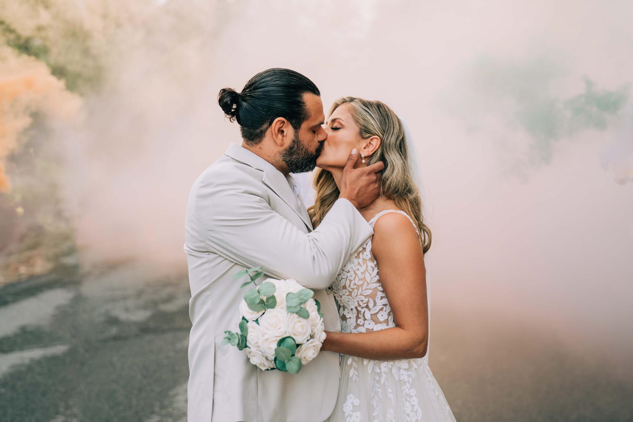 Amanda & Ian's Enchanting Airbnb Wedding in the foothills of   the Smoky Mountains