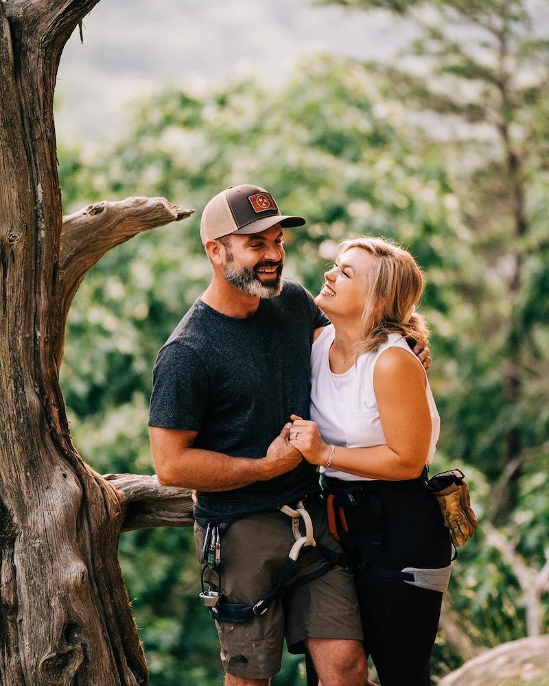 Ashley and Justin Climbing Engagement Session