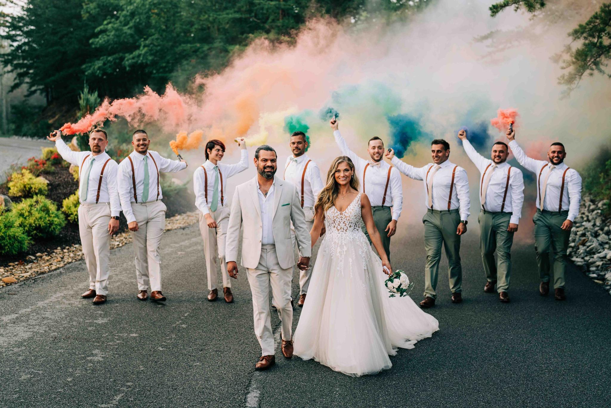Amanda & Ian's Enchanting Airbnb Wedding in the foothills of   the Smoky Mountains